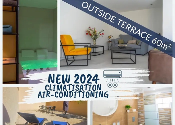 Jacuzzi Terrasse 86 - Terrasse & Climatisation - 4 Personnes - 아파트 *